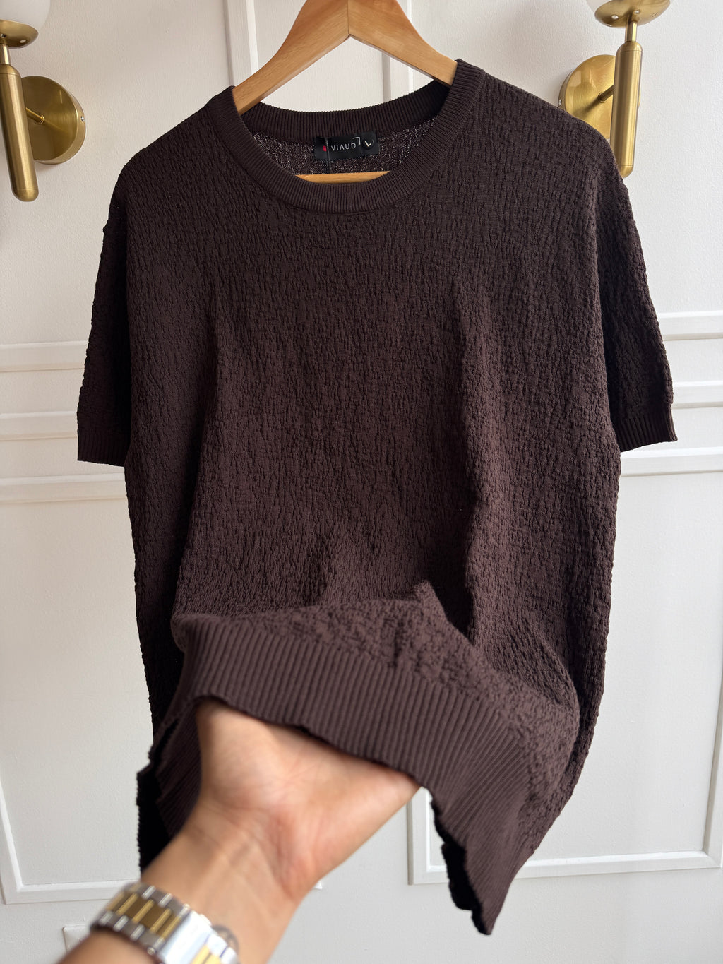 Camisa Cuello Redondo en Hilo Tejido Premium - Milano