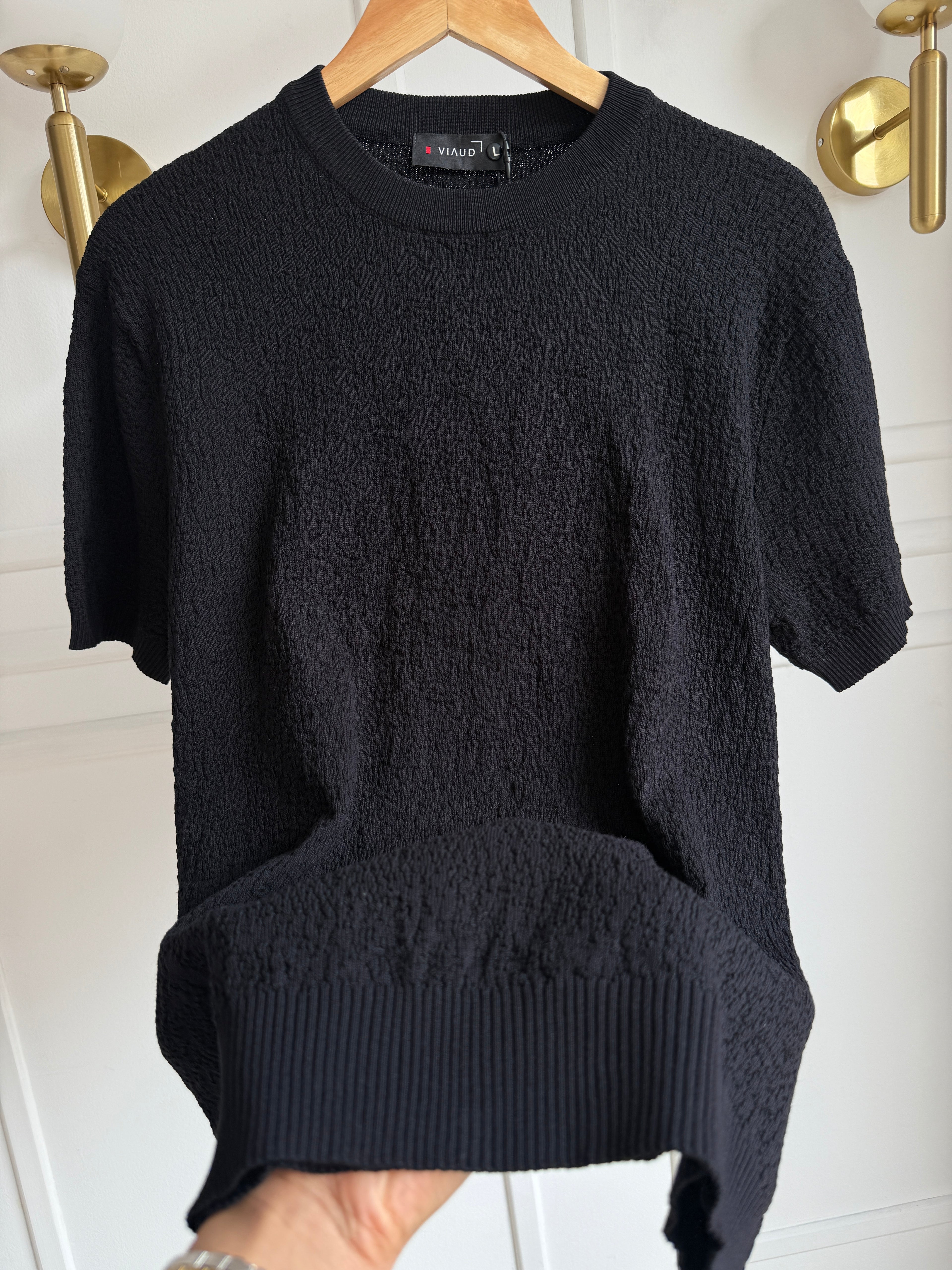 Camisa Cuello Redondo en Hilo Tejido Premium - Milano
