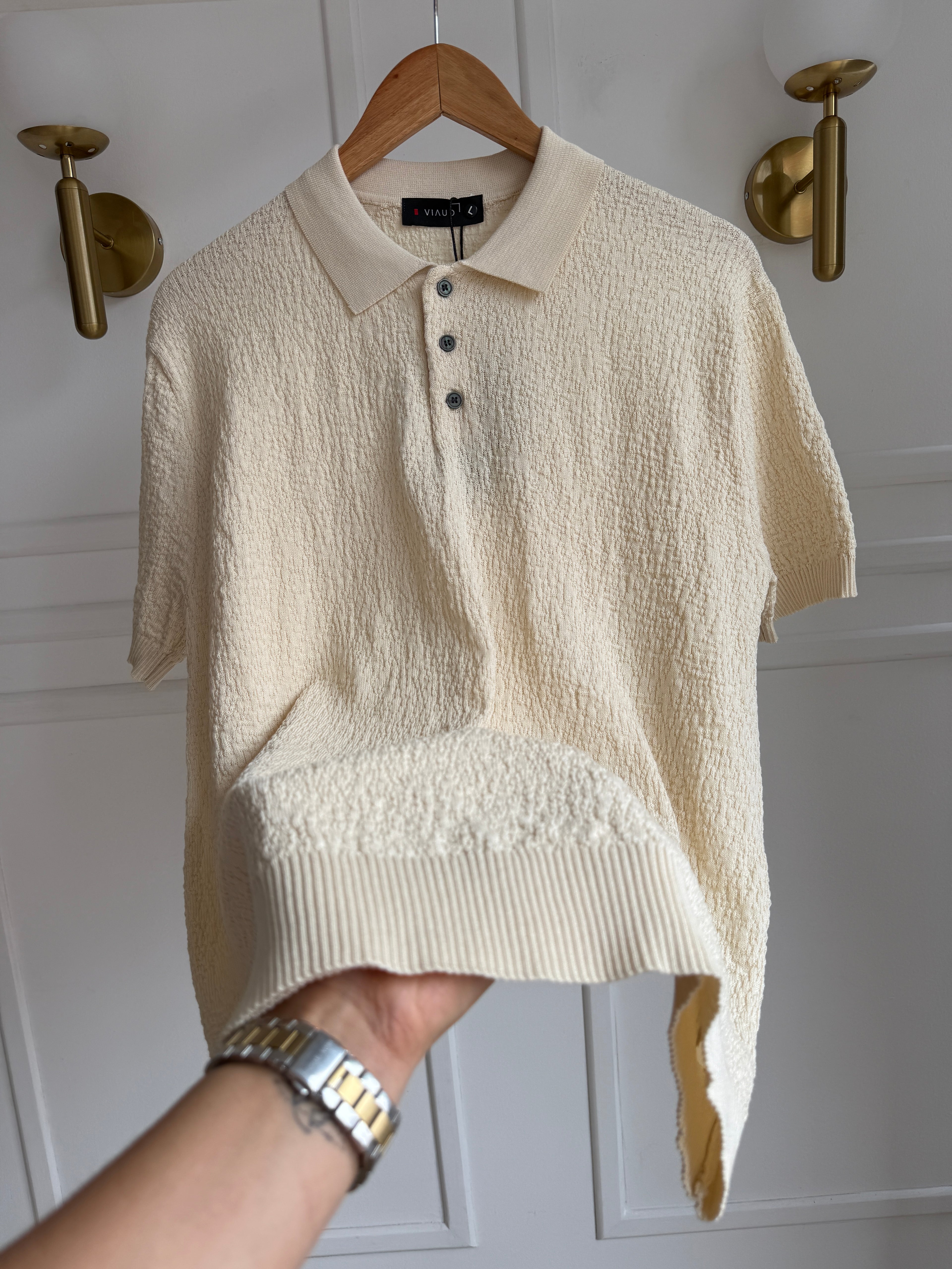 Camisa Polo En Hilo Tejido Premium - Textured