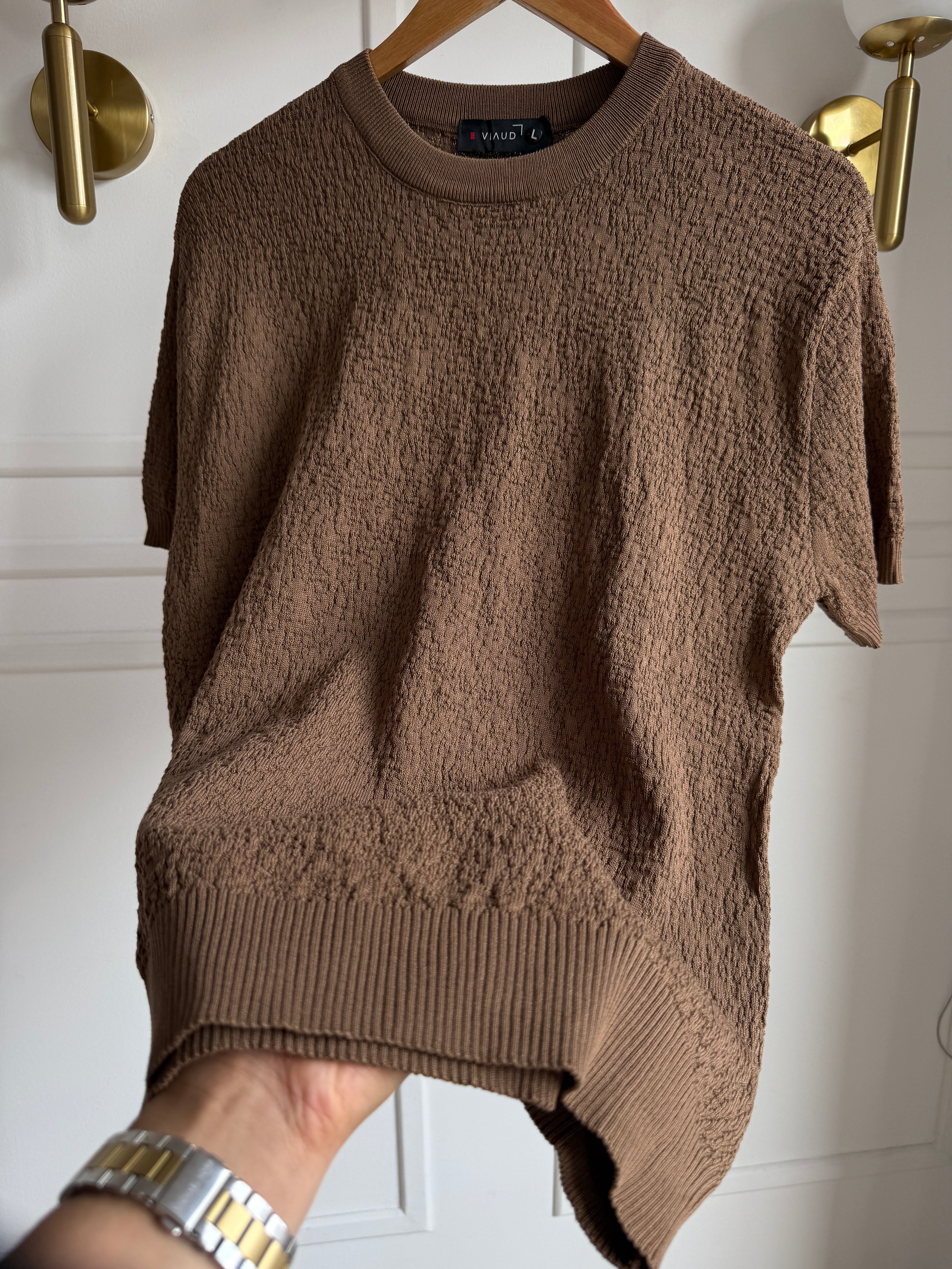 Camisa Cuello Redondo en Hilo Tejido Premium - Milano
