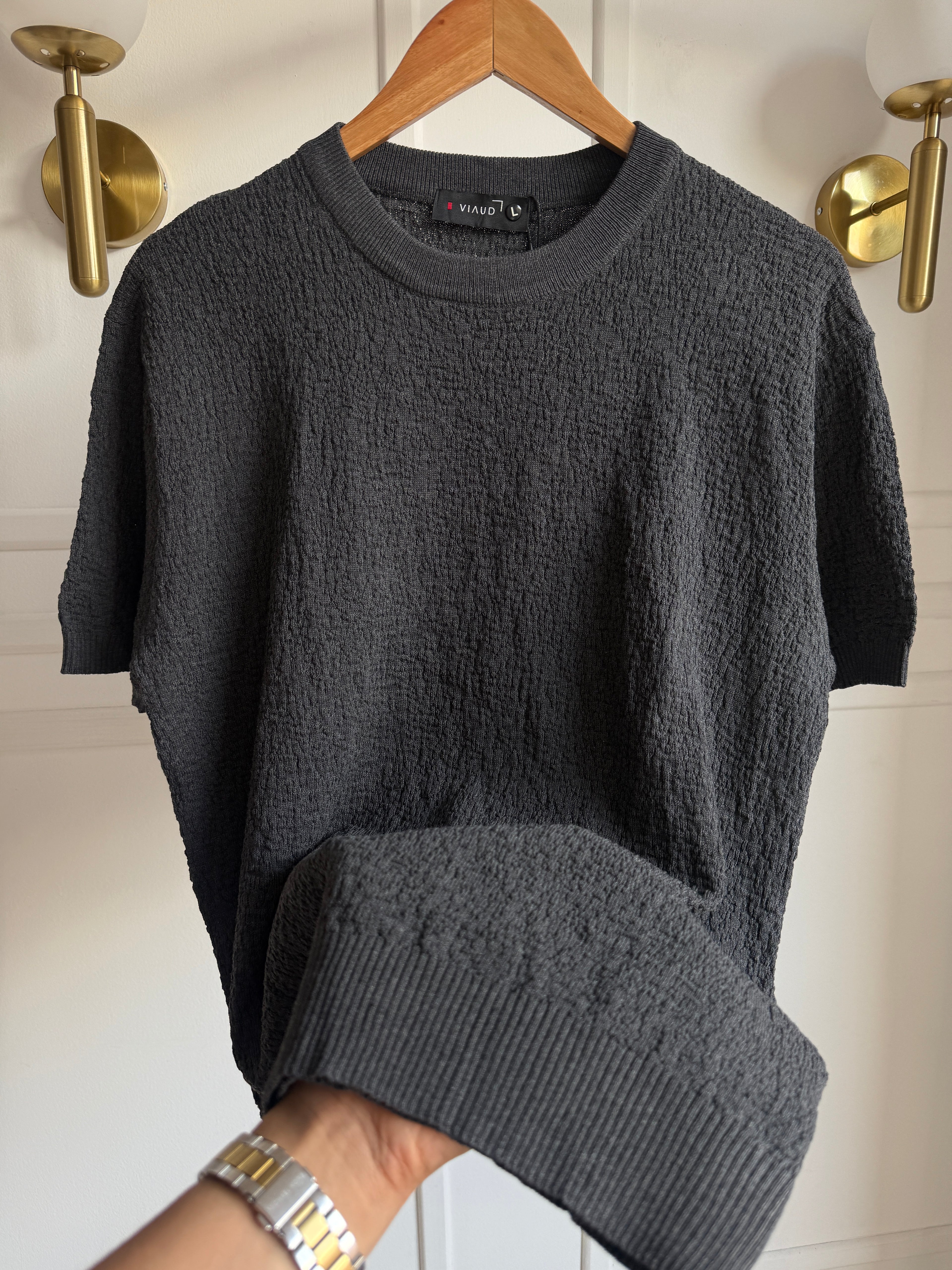 Camisa Cuello Redondo en Hilo Tejido Premium - Milano