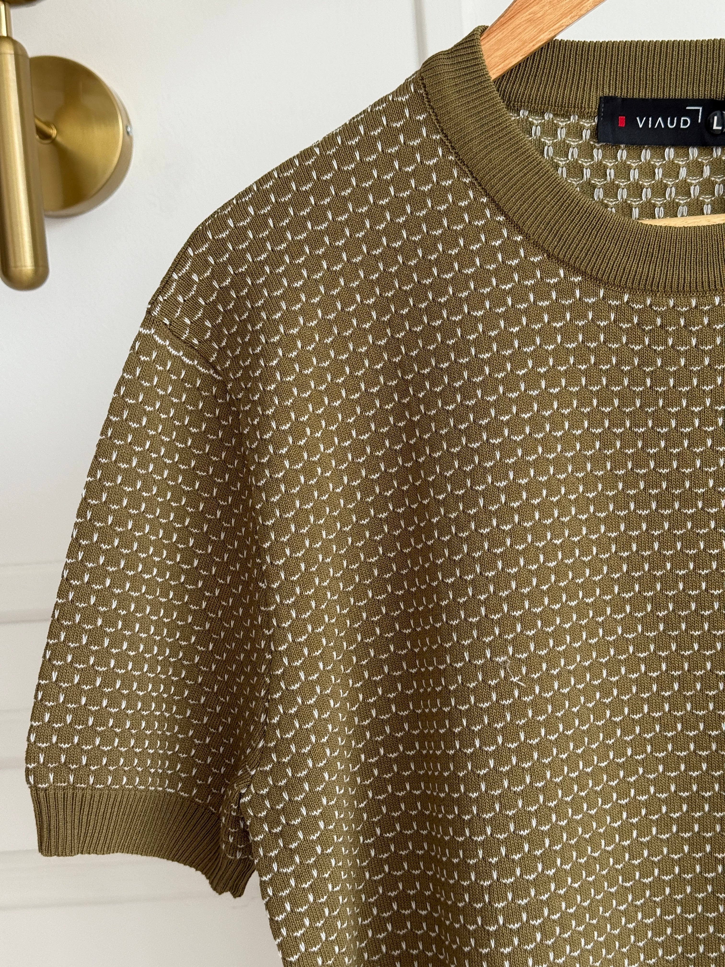 Camisa Cuello Redondo En Hilo Tejido Premium - Jacquard