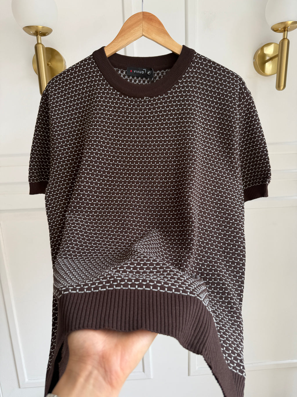 Camisa Cuello Redondo En Hilo Tejido Premium - Jacquard