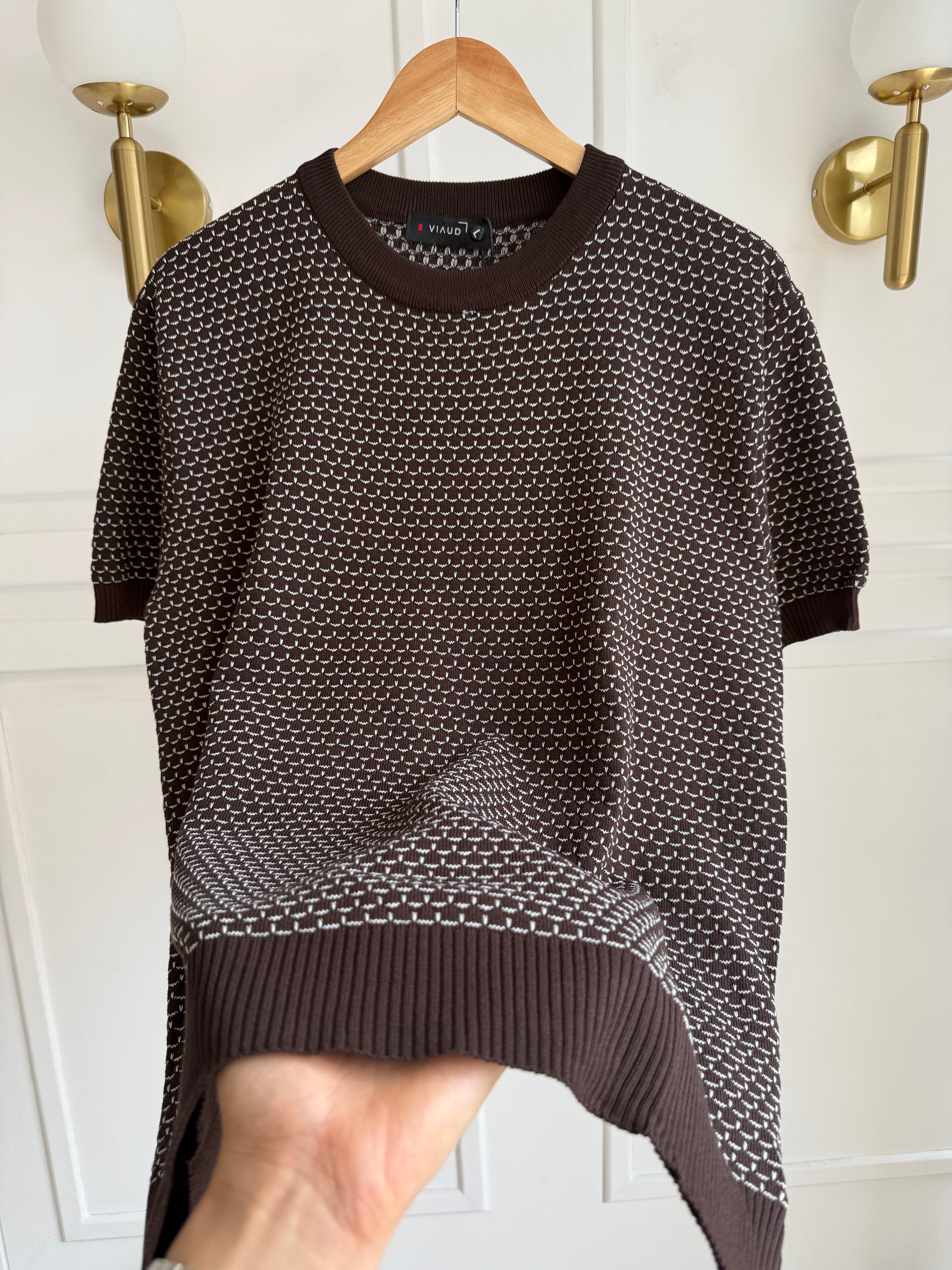 Camisa Cuello Redondo En Hilo Tejido Premium - Jacquard
